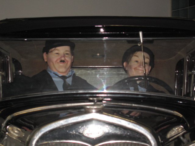 Laurel & Hardy look-alike figures in Inter-Sprint show room Laurel & Hardy look-alike figures in Inter-Sprint show room