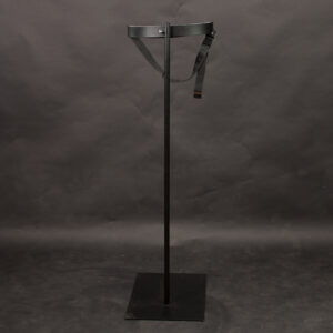 Stand with a strap attachment around the waist for flexible mannequins