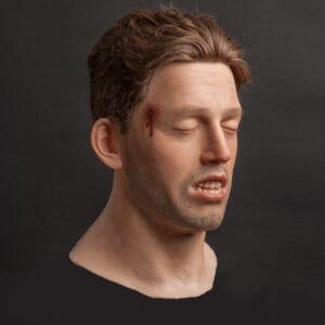 MSH923 Male silicone head - three-quarter view