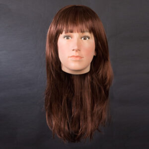 wig on display mannequin head