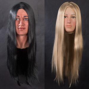 wig on display mannequin head