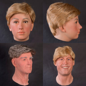 wig on display mannequin head