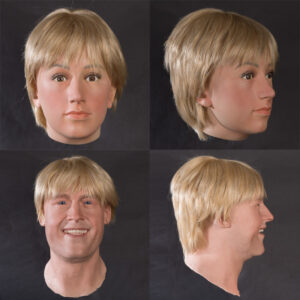 wig on display mannequin head