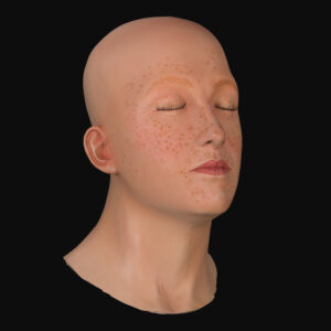 Realistic airbrushed female mannequin head