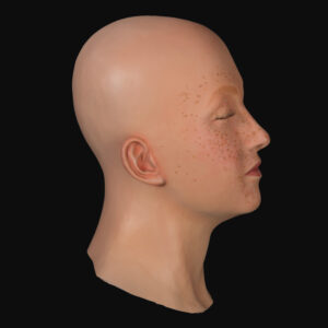 Realistic airbrushed female mannequin head