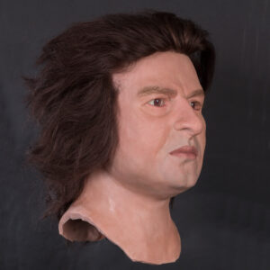 Realistic male silicone head for display mannequins