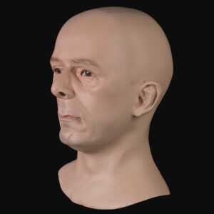 Male display head with extended neck