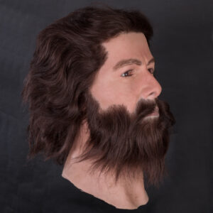 Male silicone display head with beard
