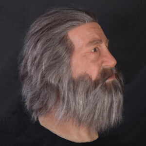 Male silicone display head with beard