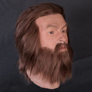 Male silicone display head with beard
