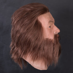 Male silicone display head with beard