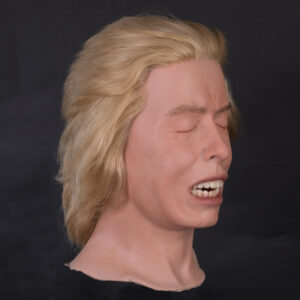 Young man silicone display head