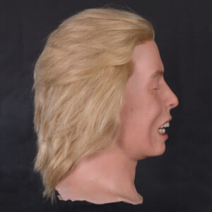 Young man silicone display head