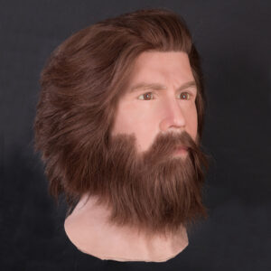 Male silicone display head with beard