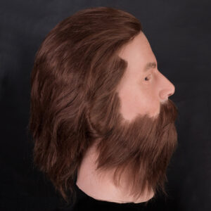 Male silicone display head with beard