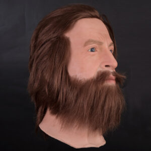 Male silicone display head with beard