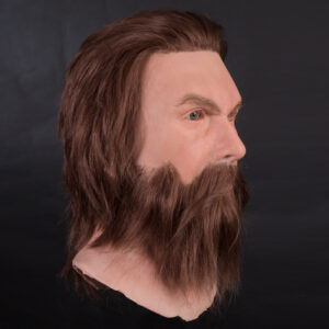 Male silicone display head with beard