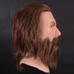 Male silicone display head with beard