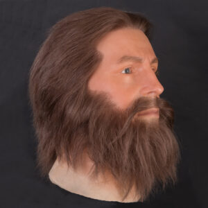 Male silicone display head with beard