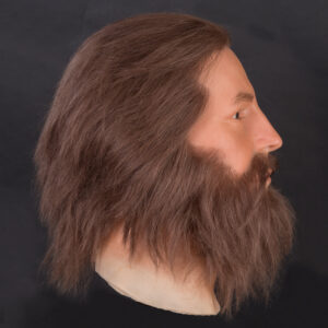Male silicone display head with beard