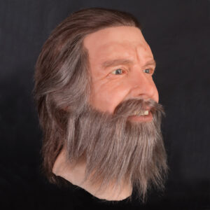 Male silicone display head with beard