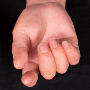 Male silicone display hands with gun grip