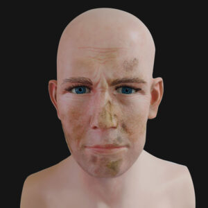 Stehende männliche Schaufensterpuppe mit Airbrushed Kopf