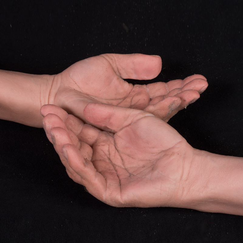 Heren siliconen handen met zand (Maat L | Europees)