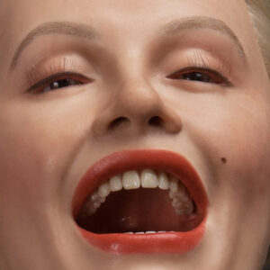 Prosthetic teeth in silicone heads