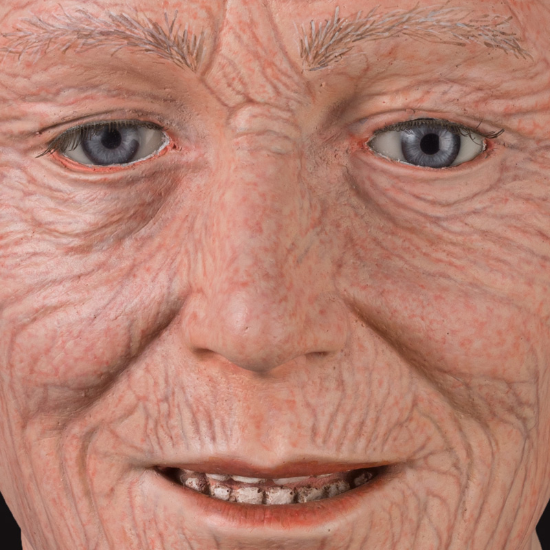 Painted fibreglass teeth in fibreglass heads