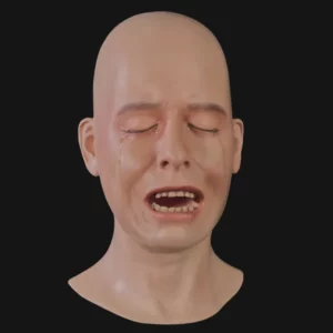 Realistic teenage boy display head