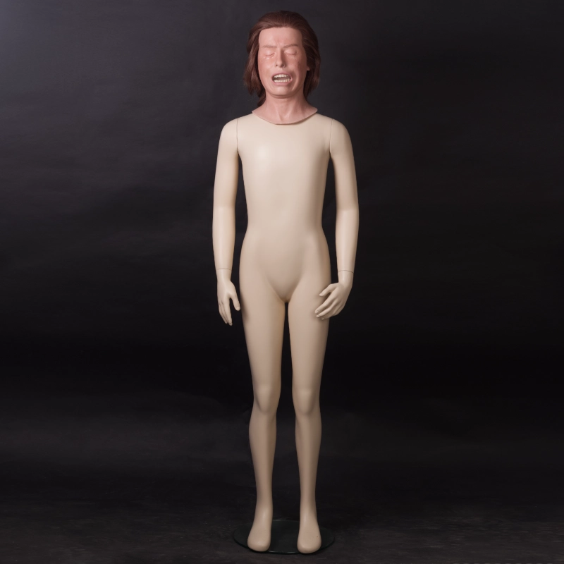 Weinender Teenager-Junge Schaufensterpuppe | Silikonkopf | Polyesterkörper | Flexible Arme