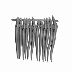 3D Druck geräucherter Aal am Spieß