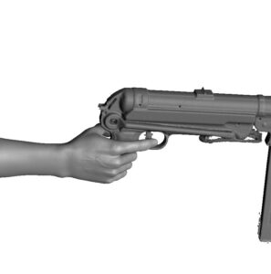 3D-Druck Schaufensterpuppenhand für Maschinengewehr