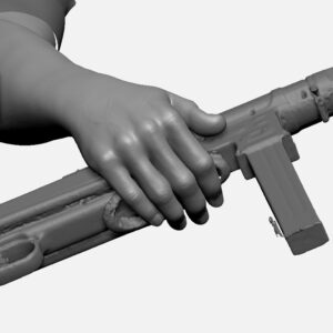 3D-Druck Schaufensterpuppenhand für Maschinengewehr