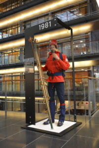 Telenor Norway Cultural Heritage 1981 display mannequin  skier