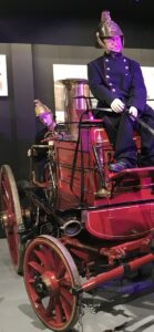 Display mannequins showing the Vintage Collection Of The Ashburton Volunteer Fire Brigade, New Zealand