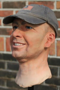 Chris look-alike head in silicone