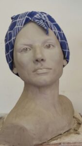Rosie the Riveter clay model mannequin at Bevrijdingmuseum