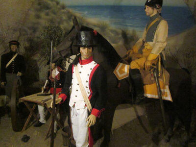 Military display  mannequins at Fort Kijkduin
