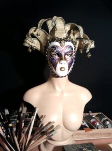 Artwork on head-shoulder lady