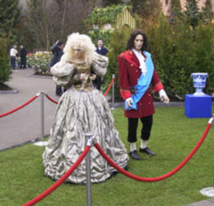 Display mannequins at Holland Flowers Festival