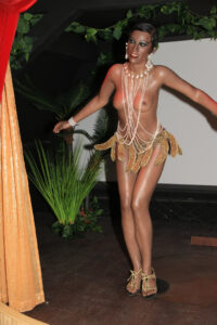 Look-alike display mannequin of Josephine Baker at Venustempel Amsterdam