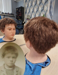 Look-alike silicone display head of  Karl Fredrik Malakias Andersson