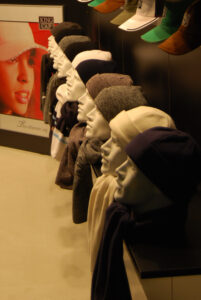 Display heads at King Cap / Button Boss