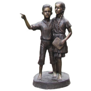 Bronze Hansel and Gretel at Märchenwald Altenberg