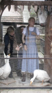 the goose girl mannequin at Märchenwald Altenberg