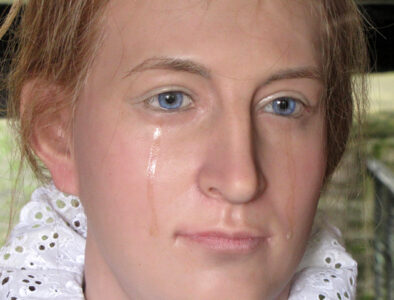 the goose girl mannequin at Märchenwald Altenberg
