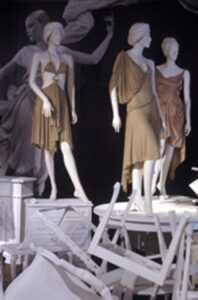 Callaghan, Callaghan, Gaultier  couture on display mannequins at MoMu