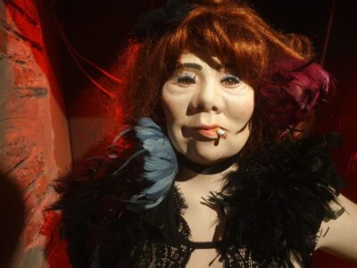 Display mannequin of sex worker at Red Light District Amsterdam